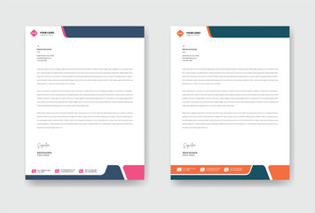 Modern business letterhead template