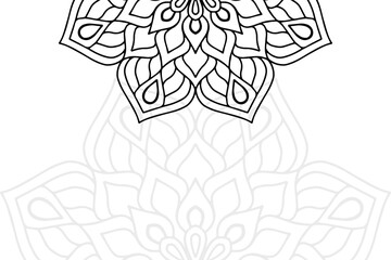Ethnic floral mandalas, doodle background circles