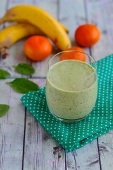 Healthy Banana Orange Spinach Smoothie