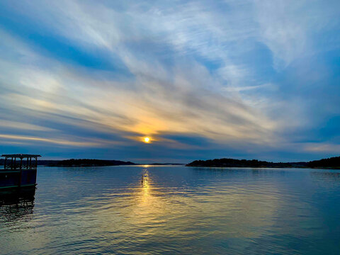 sunset over the sea