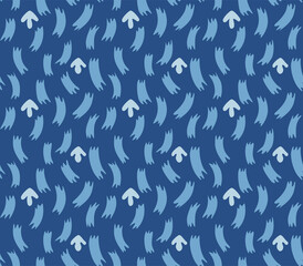 Japanese Wave Flow Vector Seamless Pattern