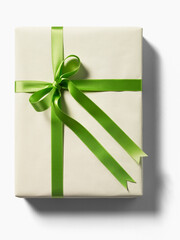 Geschenk mit grüner Schleife