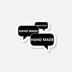 Hand made sticker icon