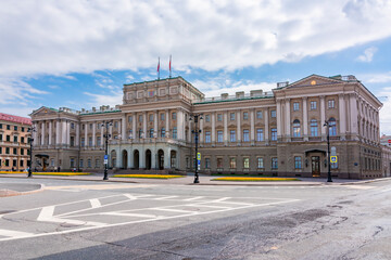 Mariinsky Palace (Saint Petersburg Legislative Assembly) on St. Isaac's square in St. Petersburg, Russia