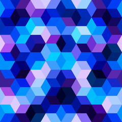 Hexagon grid seamless vector background.