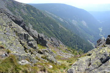 hiking in the mountains