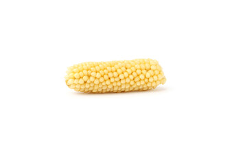 white organic corn pop food isolated on white