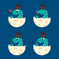 cute magician dino collection