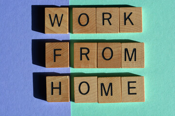 WFH, acronym and words, Work From Home