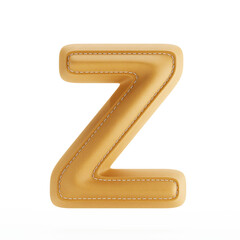 Leather yellow texture letter Z - 416251285