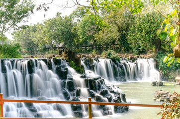 Naklejka premium Landscape photo: Giang Dien waterfall in Vietnam