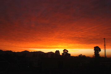 Fototapeta na wymiar Sunrise - Dehradun Uttarakhand ( India )
