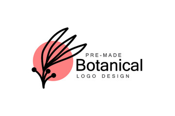 Pre-made Botanical Logo Design Template