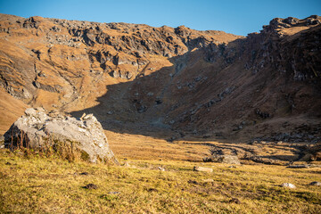 Landscape of the mountains in Himachal Pradesh, India