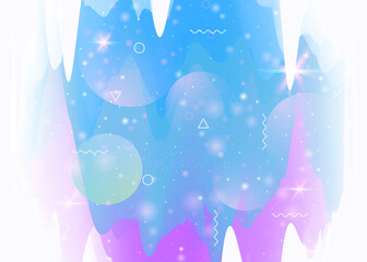 Universe landscape with holographic cosmos and abstract future background.