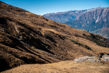 Landscape in the mountains, Himachal Pradesh, India