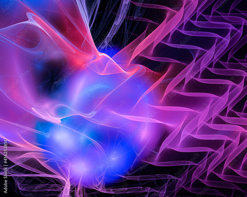 Poster abstract fractal background. 3d rendering. 3d illustration.
