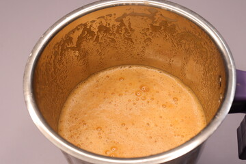 orange carrots juice on a white background

