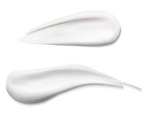 Cream swatch. Cosmetic cream smear texture, face lotion vector stroke, Facial foundation creme smudge, gloss moisturizer swirl, aging serum drop. beauty milk liquid, creamy moisture