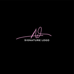 ad code isolated white initial handwriting or AE handwritten logo for identity
