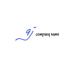 Fototapeta na wymiar aj initial handwriting or AE handwritten logo for identity