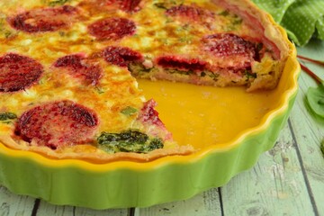 Homemade Red Chard Beetroot Savory Pie