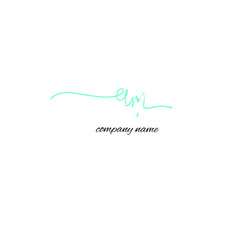 am code isolated initial handwriting or AE handwritten logo for identity