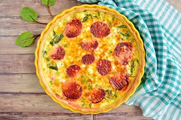 Homemade Red Chard Beetroot Savory Pie