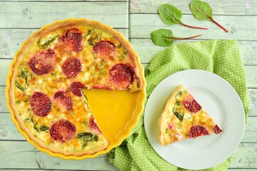 Homemade Red Chard Beetroot Savory Pie