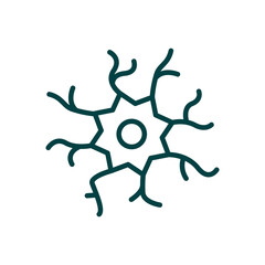 Obraz premium Simple neuron, nerve line icon.
