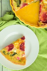 Homemade Red Chard Beetroot Savory Pie