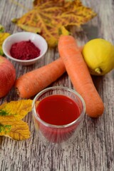 Apple carrot beetroot lemon juice