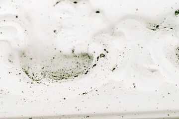 Small mold stains on the shower ceiling