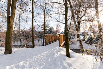 Naklejka premium Winterliche Schneelandschaft