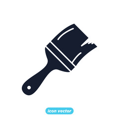 paint brush icon. paint brush symbol template for graphic and web design collection logo vector illustration
