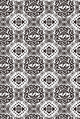 平安有職文様_厳島（いつくしま）_壁紙・白黒