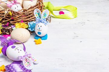 Handmade traditional Easter symbols concept