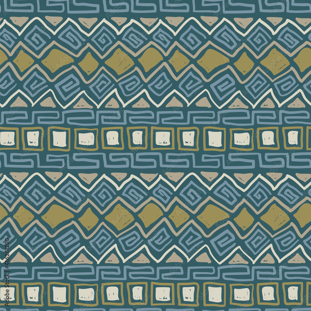 Poster colored painting seamless pattern. grunge style textile texture. primitive vector background, abstra