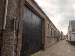 Fototapeta premium Facade of an old industrial building in Muiden