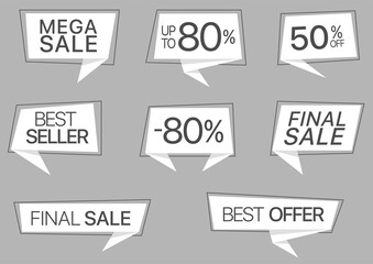 Paper sticker set