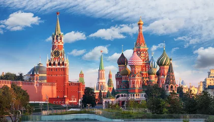 Stickers pour porte Moscou Russie - Place rouge de Moscou