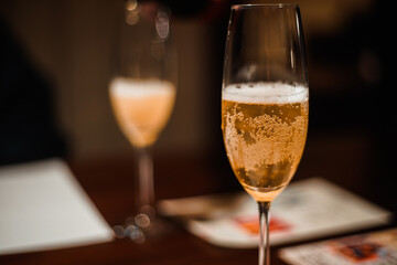 two glasses of champagne