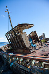 wreck of a boat