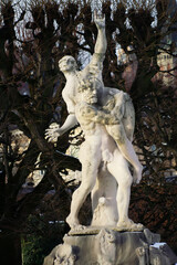 Statues in famous baroque park Mirabell Garden (Mirabellgarten - public place), Salzburg, Austria