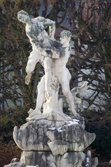 Statues in famous baroque park Mirabell Garden (Mirabellgarten - public place), Salzburg, Austria