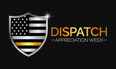 Vector illustration on the theme of Dispatch appreciation week observed each year during April across United states.