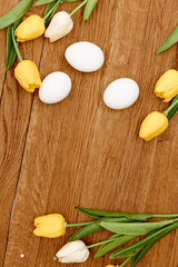 Bouquet of flowers chicken eggs holiday spring christian