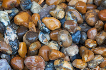 wet pebbles