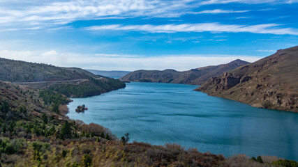 Fototapeta premium A river between mountains