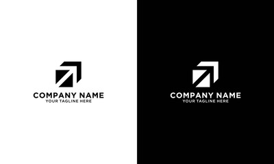 Abstract business arrow up logo icon. Vector design template.